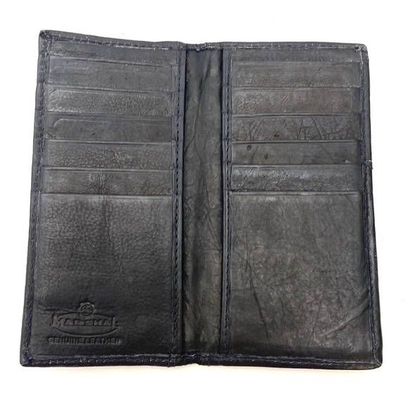 Marshal Men's Black Bi-Fold Zip Close Travel Wallet - Picture 2 of 7